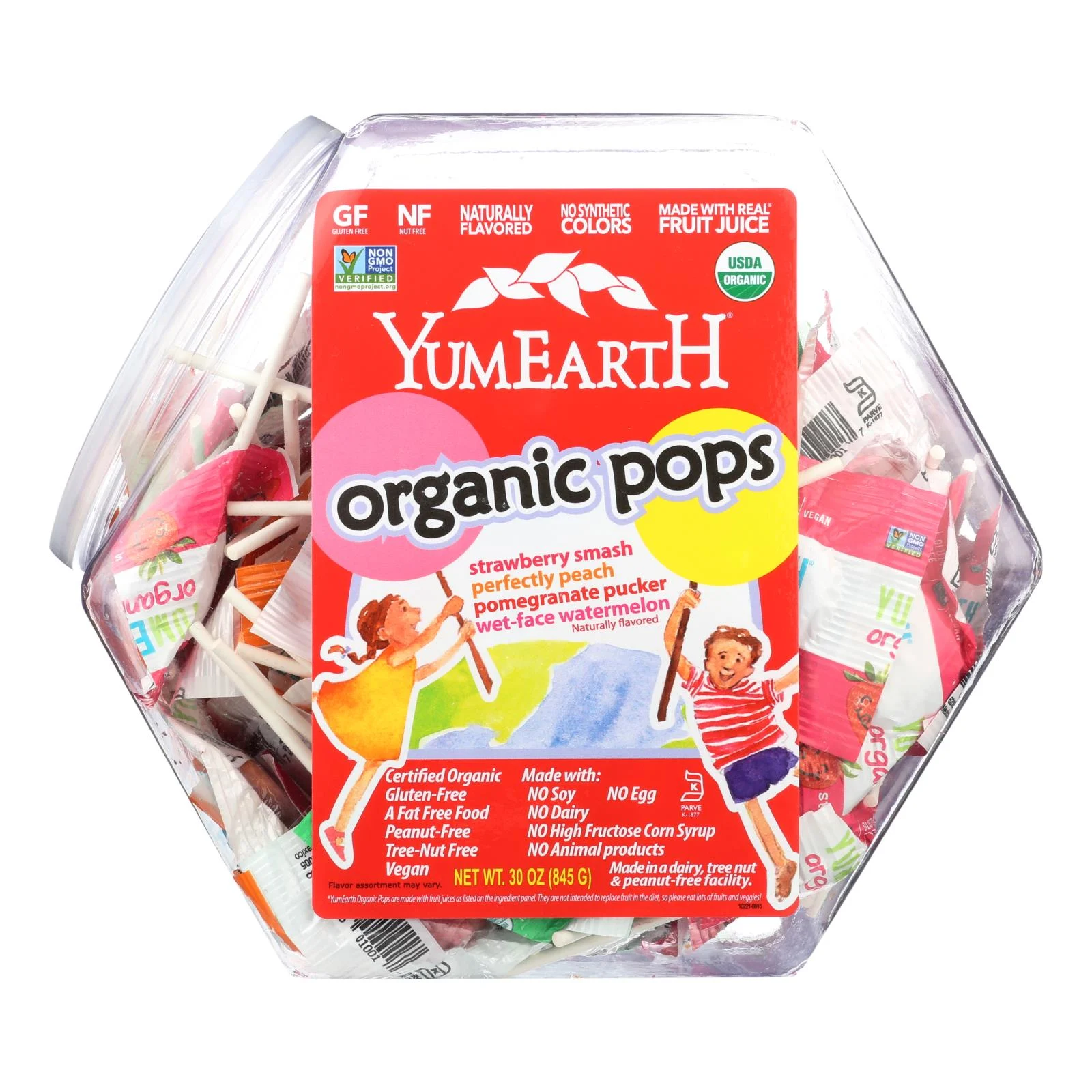 Yumearth Counter Top Assorted Fruit Lollipops Bin - 1 Each - 30 Ounce