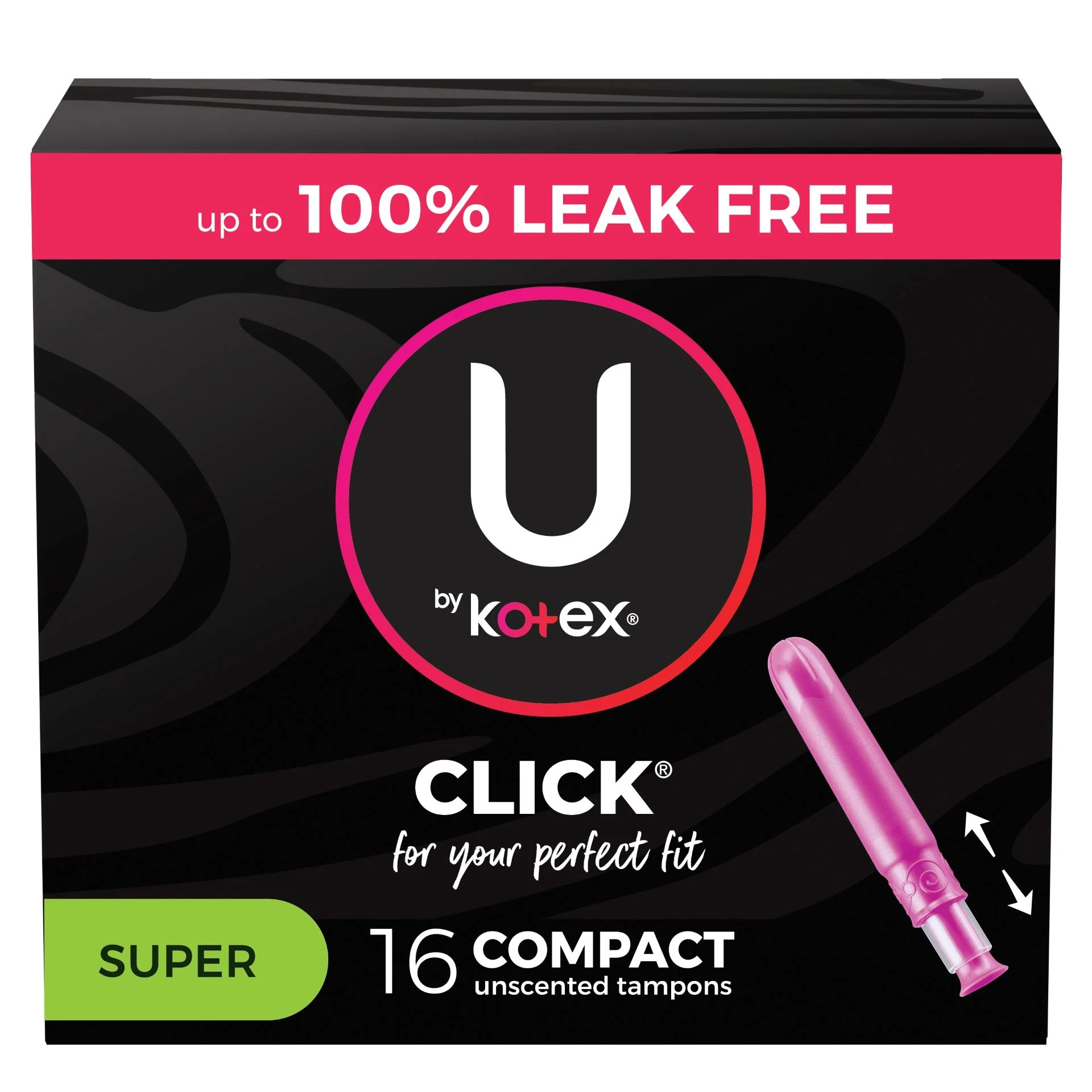 U By Kotex Suprprem Suprabs Tampon Click Compact 16