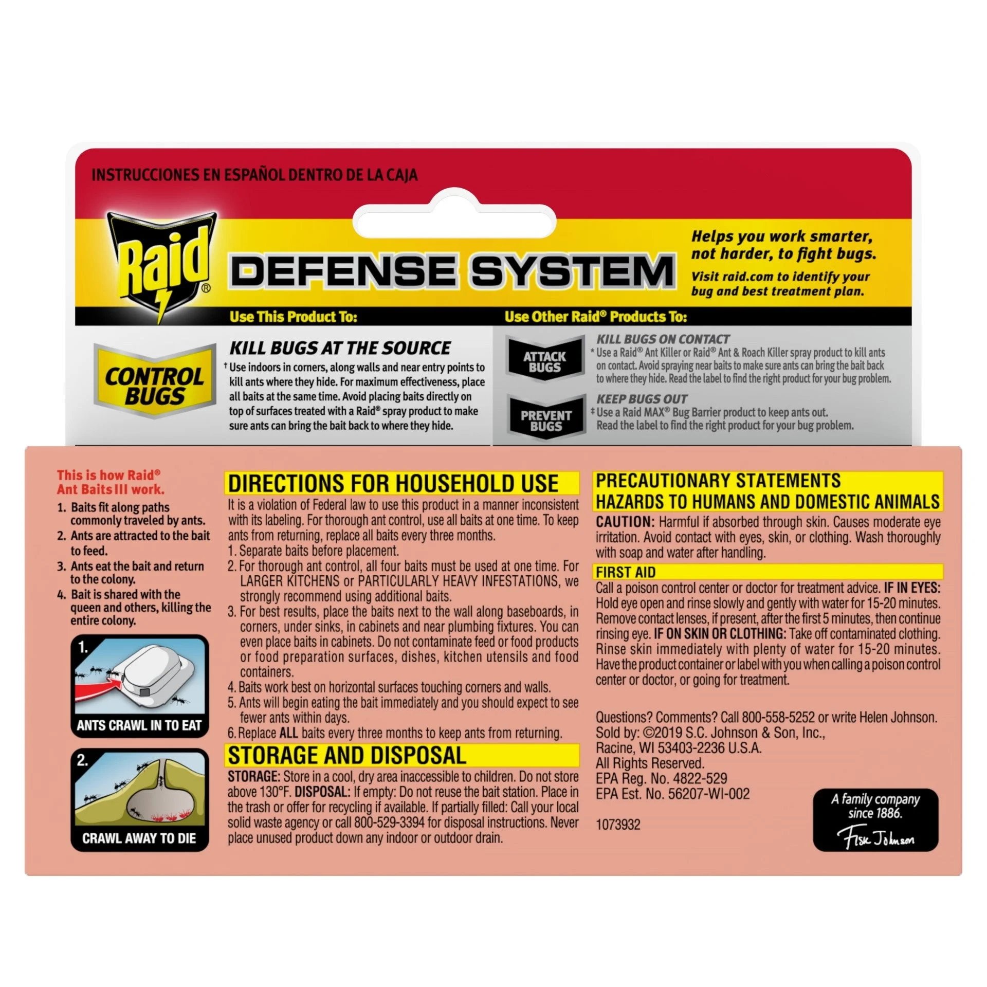 Raid Ant Bait Red Box 12 - 0.12 Oz