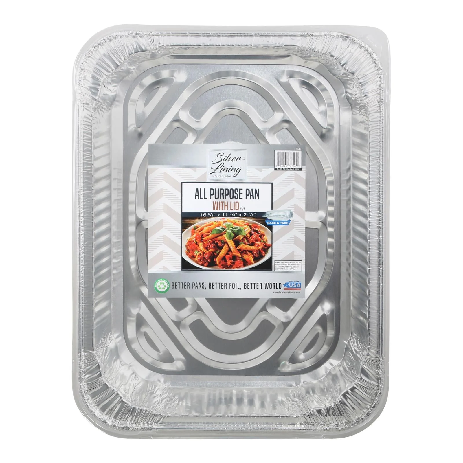 Durable Foil - Alum Pan All Prps Lid - Case of 12 - 1 Count