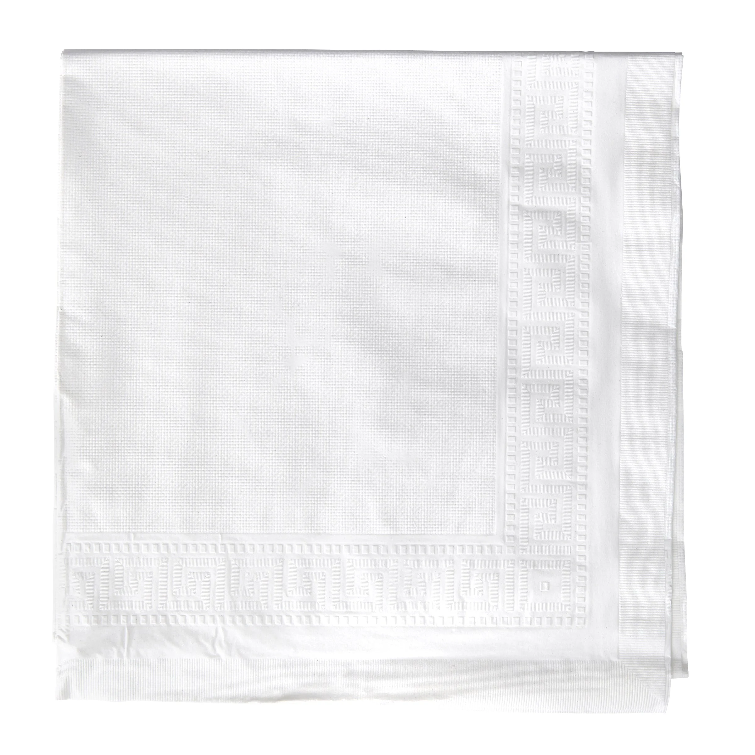 Tablecover Paper White 54X108 2 Ply Tissue 1 Ply Poly