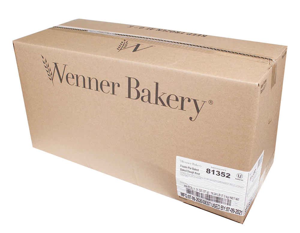 Wenner Bakery Baked Dough Knot Roll 1.4 Ounce Size - 200 Per Case.