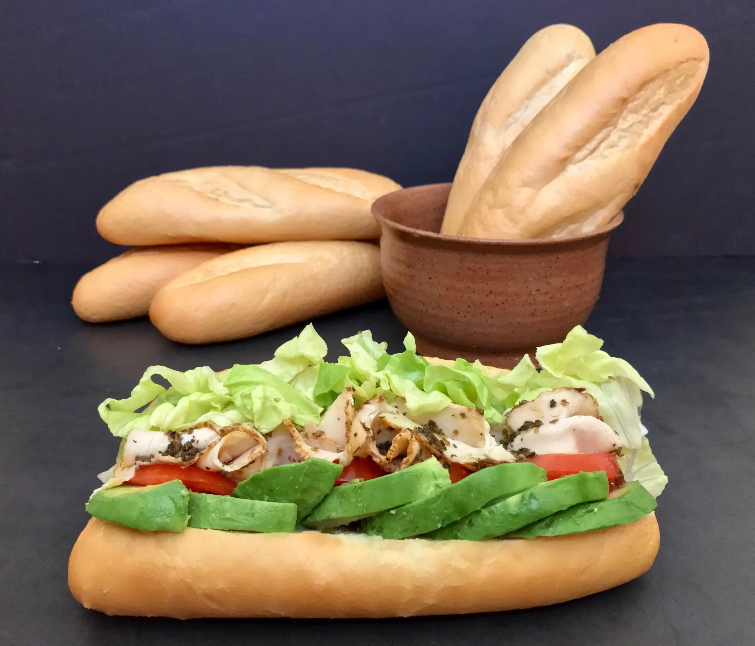 Vie De France Sub Rolls Milano 8 Inch 3.5 Ounce Size - 66 Per Case.