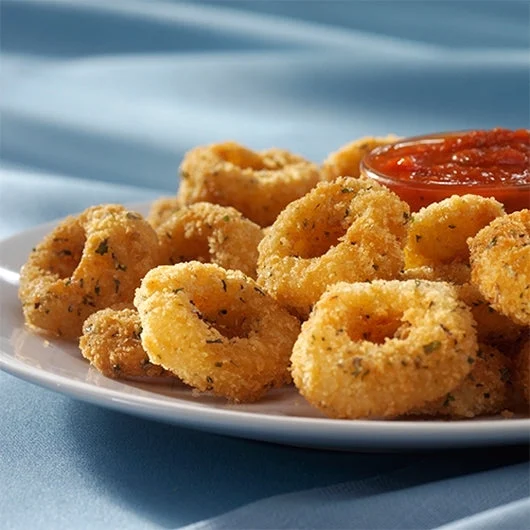 Tampa Maid Italian Breaded Calamari Individual Quick Frozen 2 Pound Each - 6 Per Case.