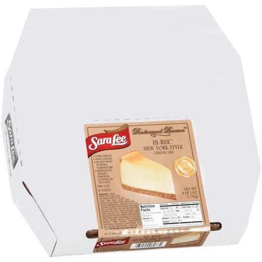 Sara Lee 16 Slice 10 Inch Hi-Rise New York Style Cheesecake 8.187 Pound Each - 2 Per Case.