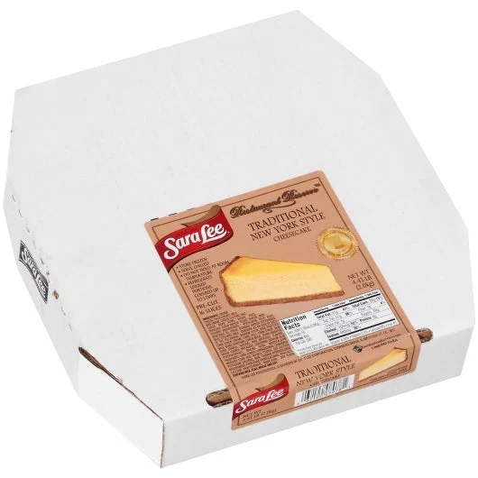 Sara Lee Restaurant Reserve New York Style 10 Inch Traditional Cheesecake 4.437 Pound Each - 4 Per Case.