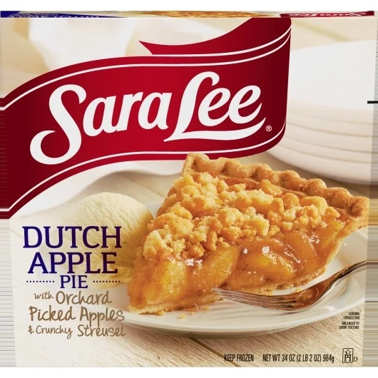 Sara Lee Dutch Apple Pie Oven Fresh 9 Inch 2.125 Pound Each - 6 Per Case.