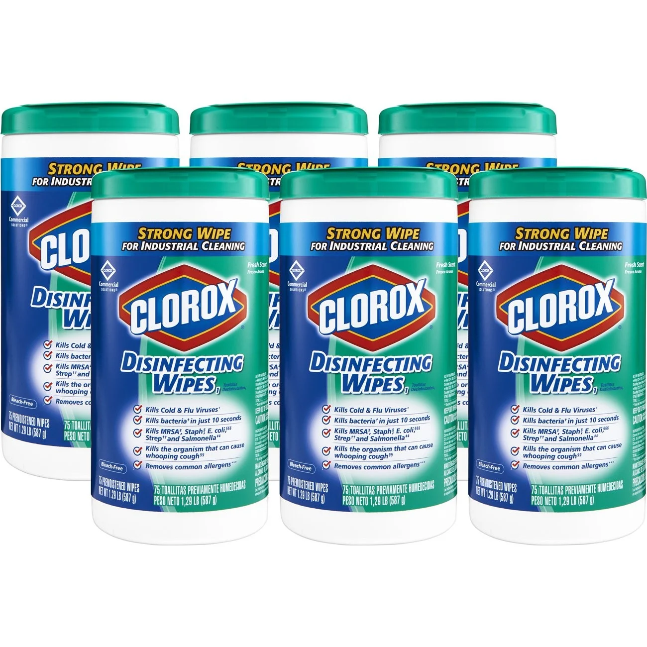 Cloroxpro Fresh Scent Commercial Solutions Disinfectant Wipes 6 - 75 Cnt