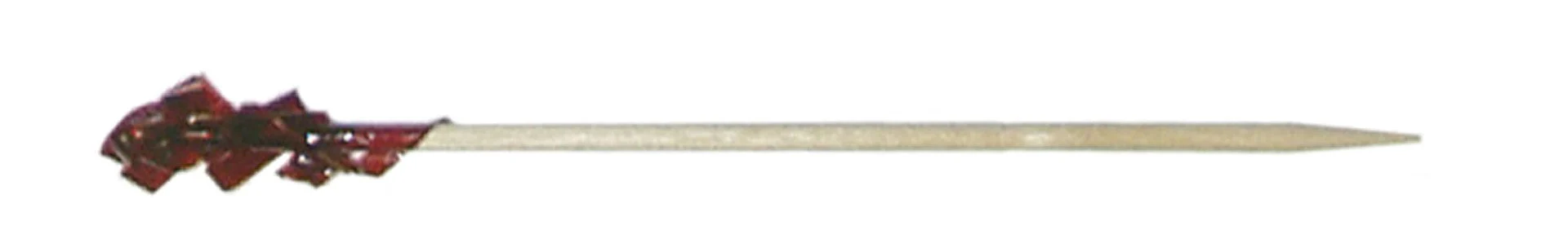 Wooden Disposable Club Frill  4". Assortmentof  Red  Green  Blue And Yellow.