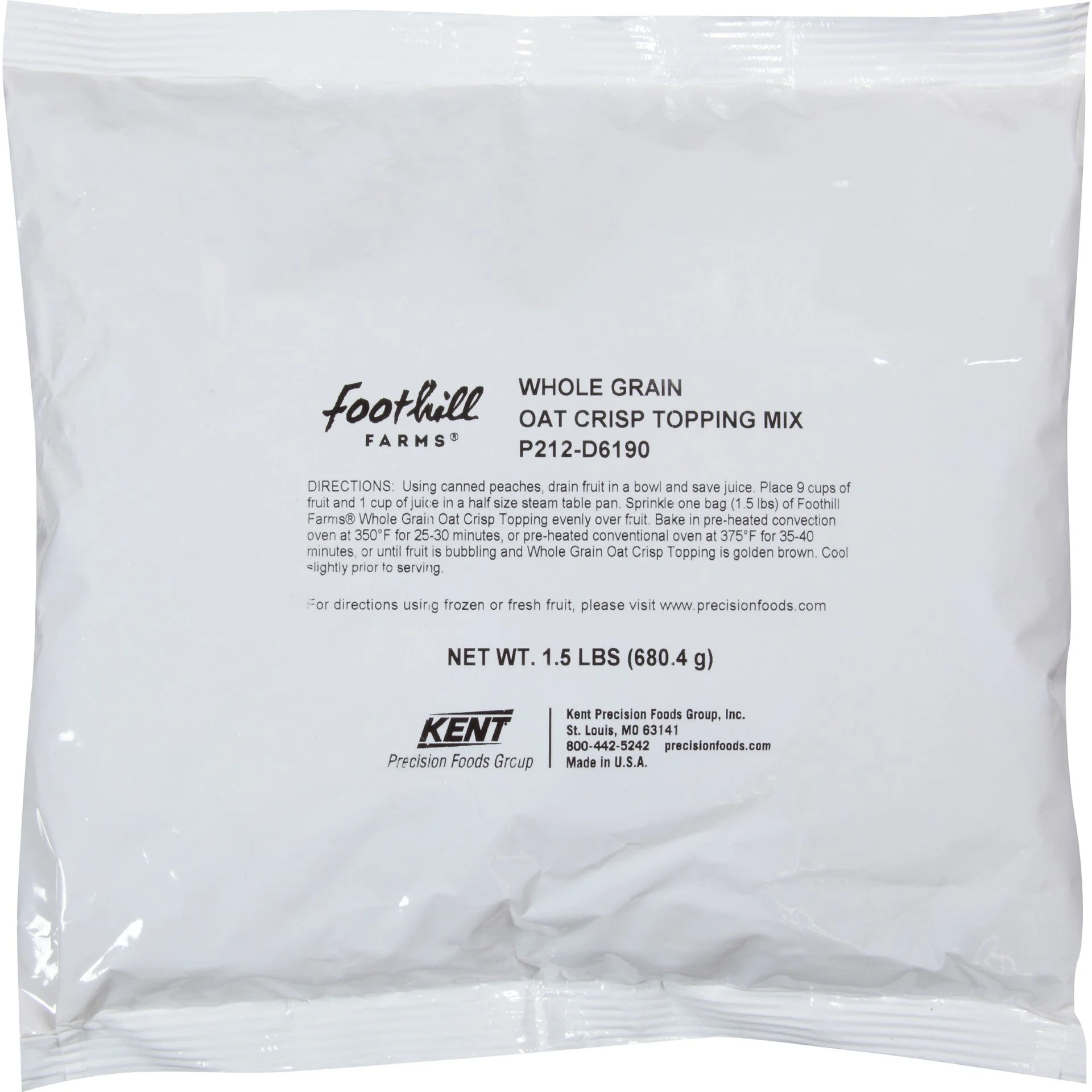 Foothill Farms Whole Grain Oat Crisp Toppingmix 1.5 Pound Each - 6 Per Case