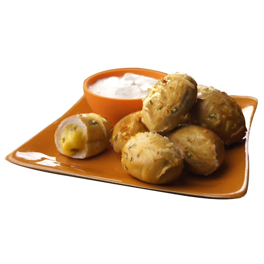 Superpretzel Jalapeno Cheese Filled Soft Pretzel Poppers 14.55 Grams Each - 240 Per Case.