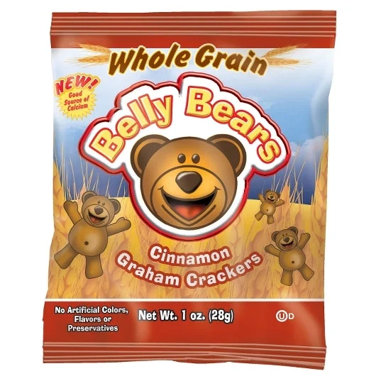 Readi-Bake 51% Whole Grain Cinnamon Belly Bears 1 Ounce Size - 200 Per Case.