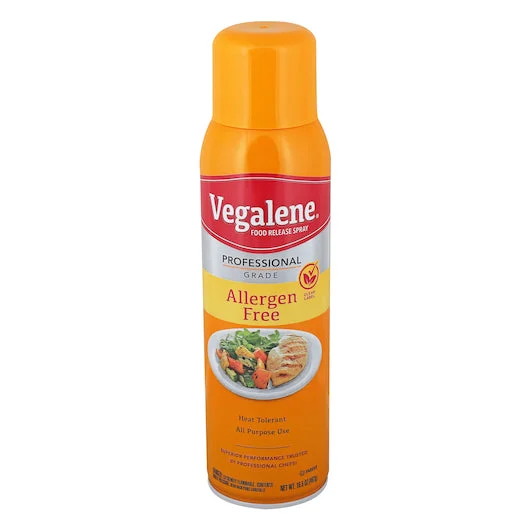 Vegalene Allergen Free Food Release Aerosol Cans 16.5 Ounce Size - 6 Per Case.