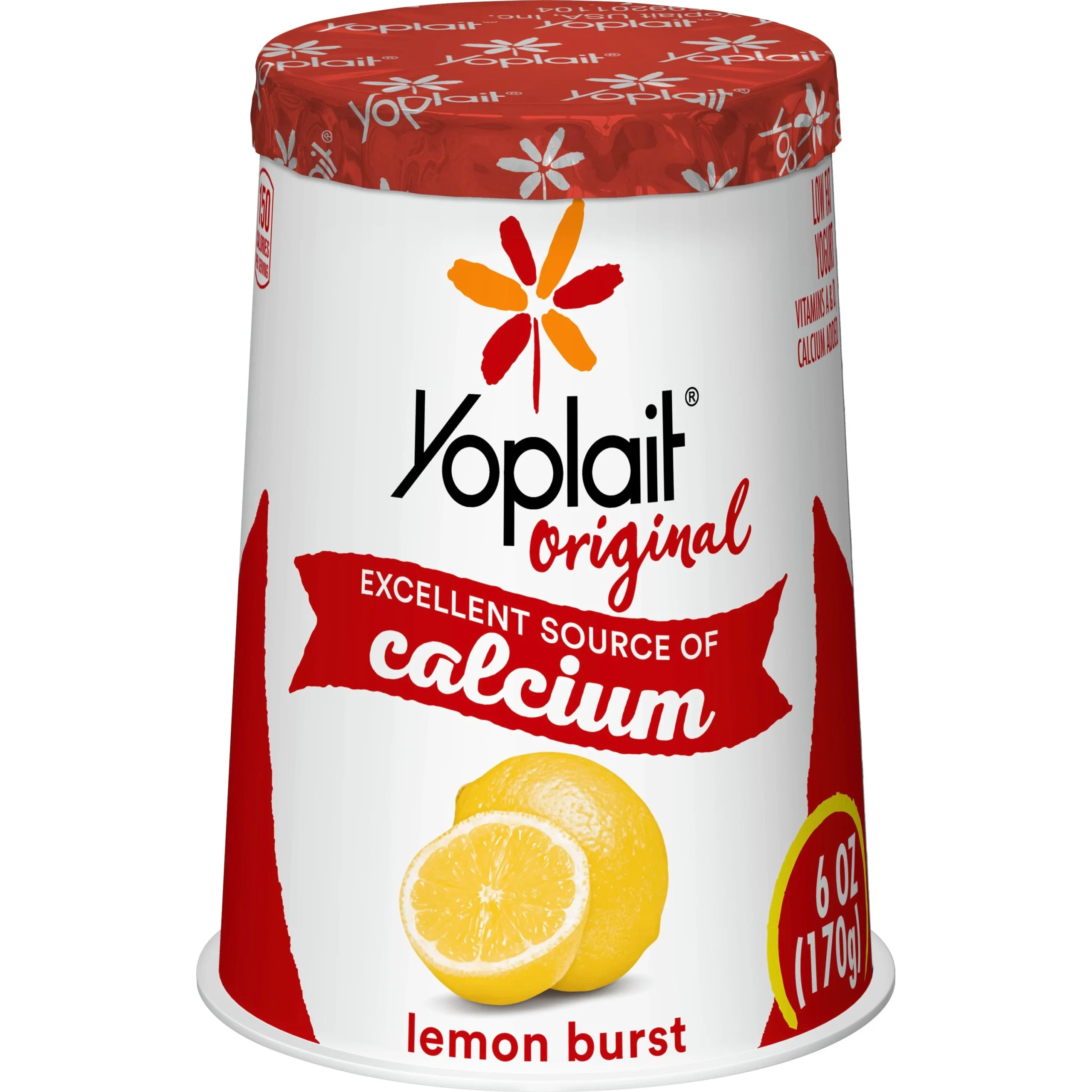 Yoplait Original Yogurt Single Serve Cup Lemon Burst 6 Ounce Size - 12 Per Case.