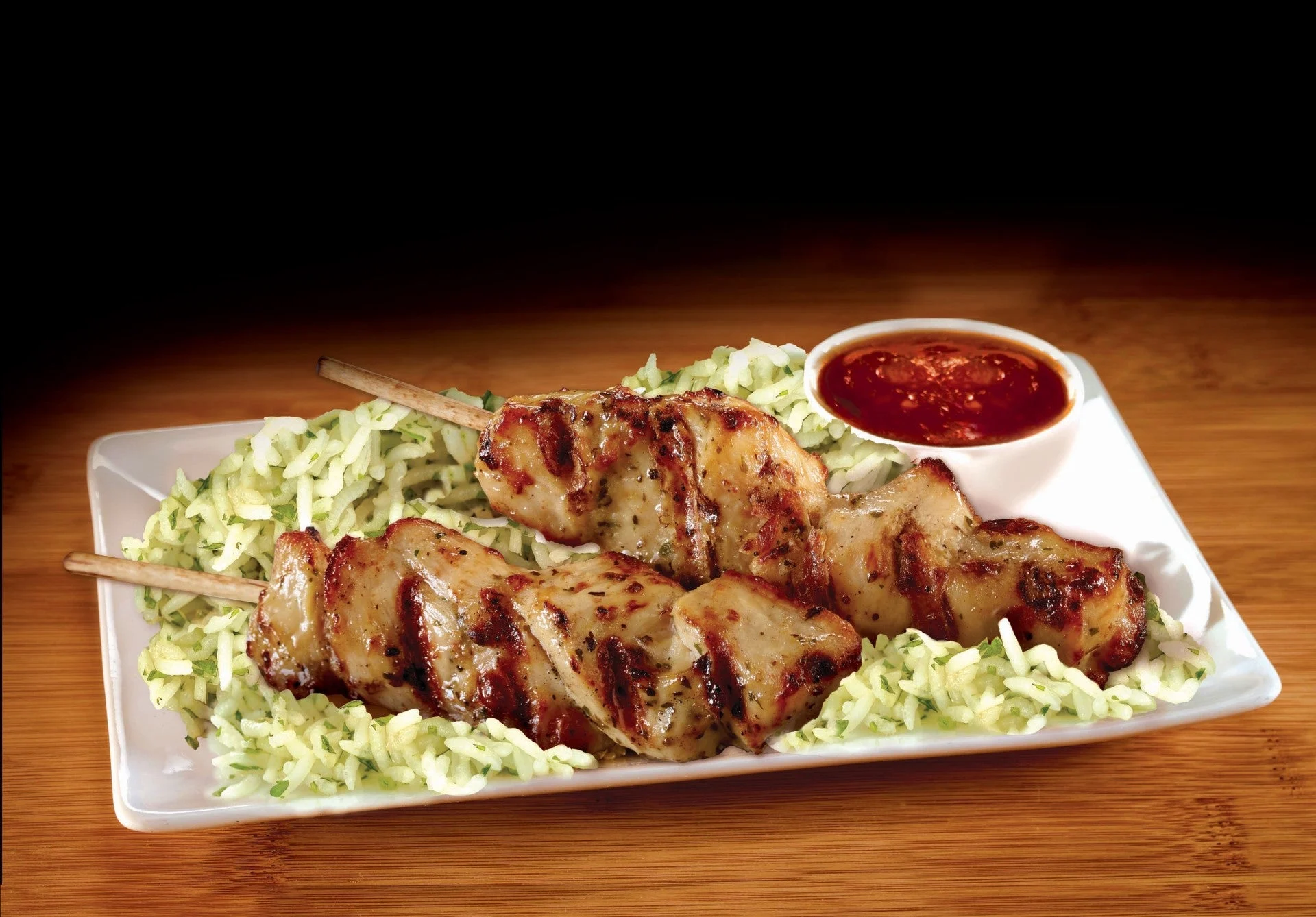 Expresco Fully Cooked Skewered Chicken Thigh 24 Count Packs - 2 Per Case
