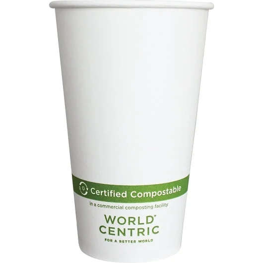 World Centric 16 Ounce Paper Fsc Mix Compostable Hot Cup, 50 Each, 20 Per Case
