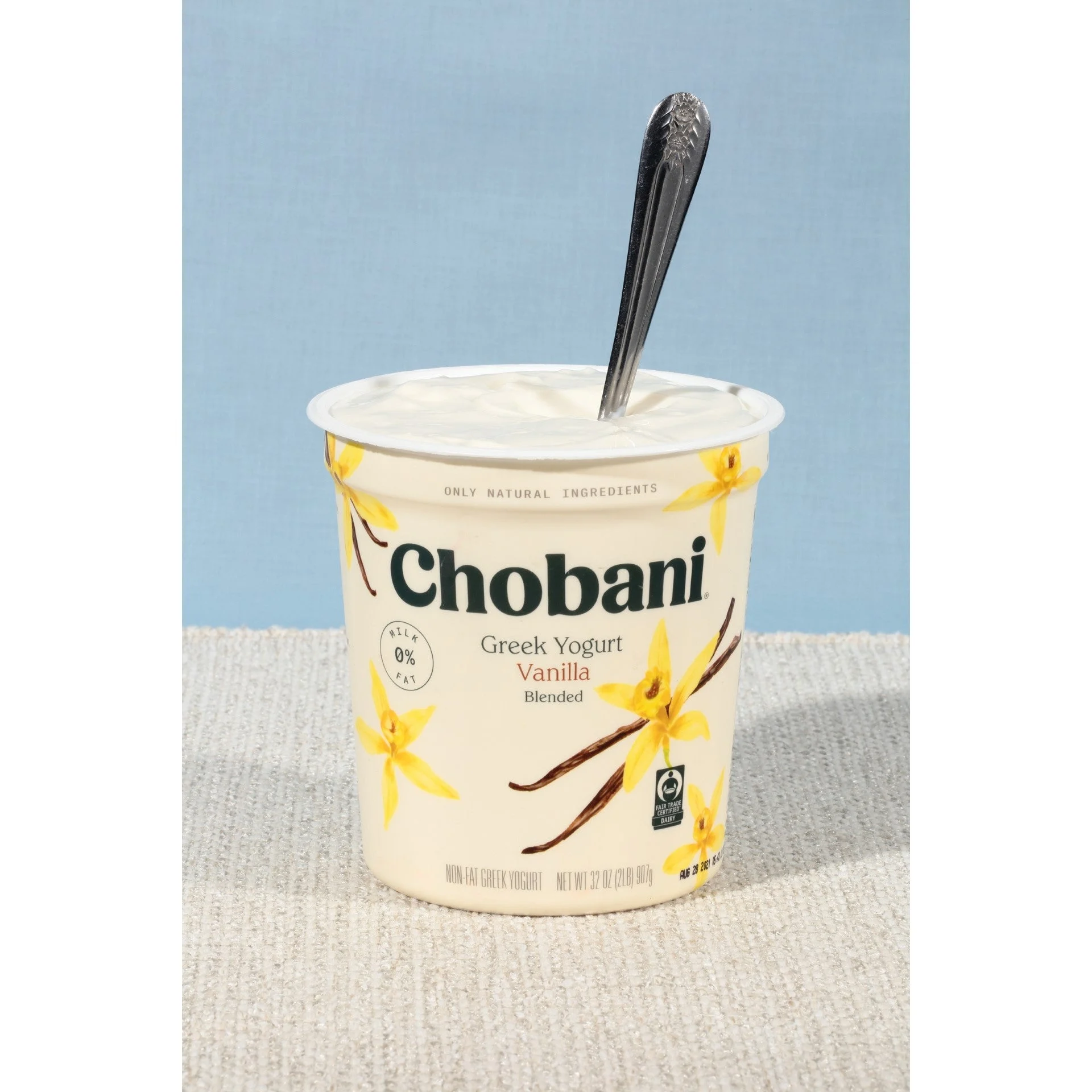 Chobani Vanilla Non Fat Greek Yogurt 32 Ounce Size - 6 Per Case.