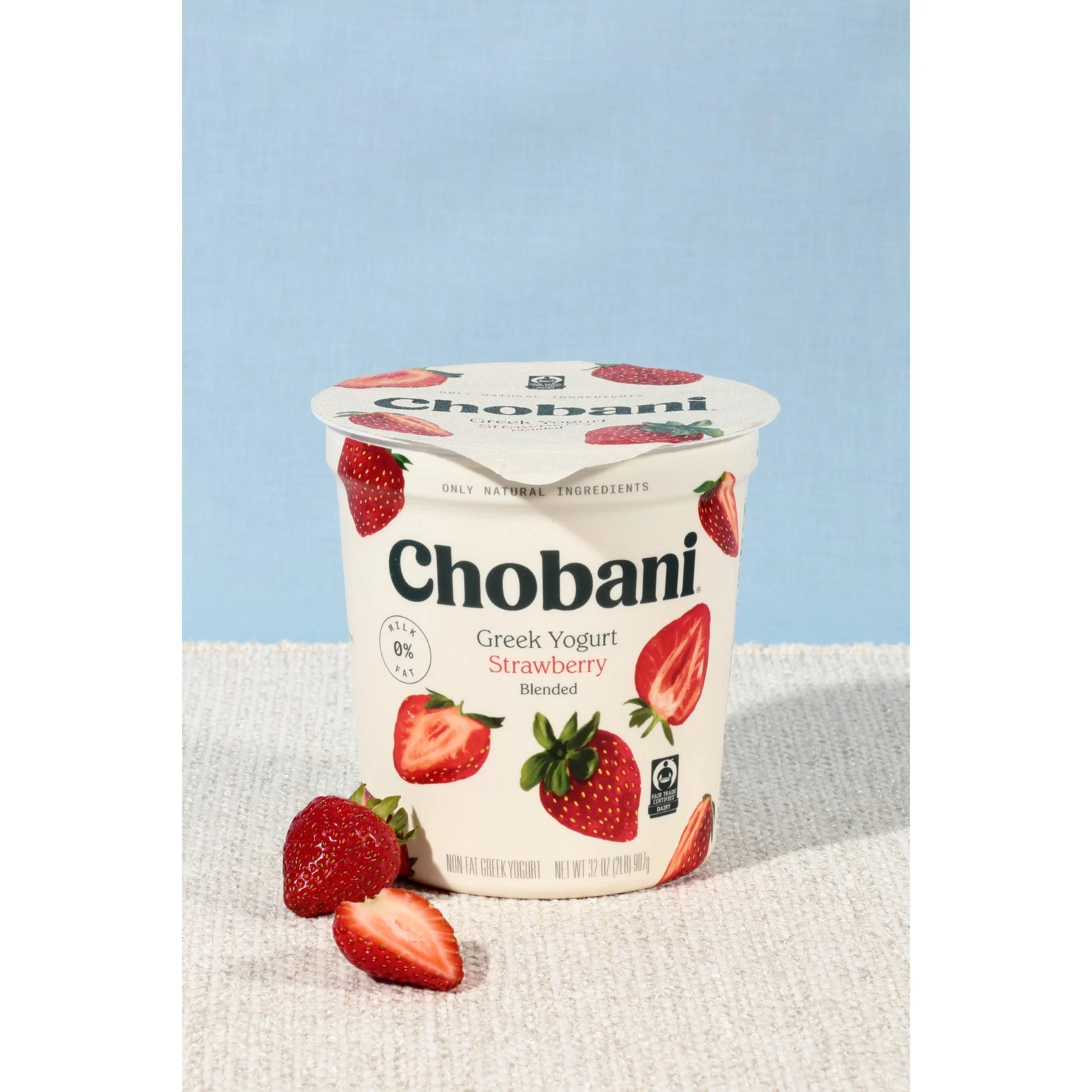 Chobani Strawberry Non Fat Greek Yogurt 32 Ounce Size - 6 Per Case.