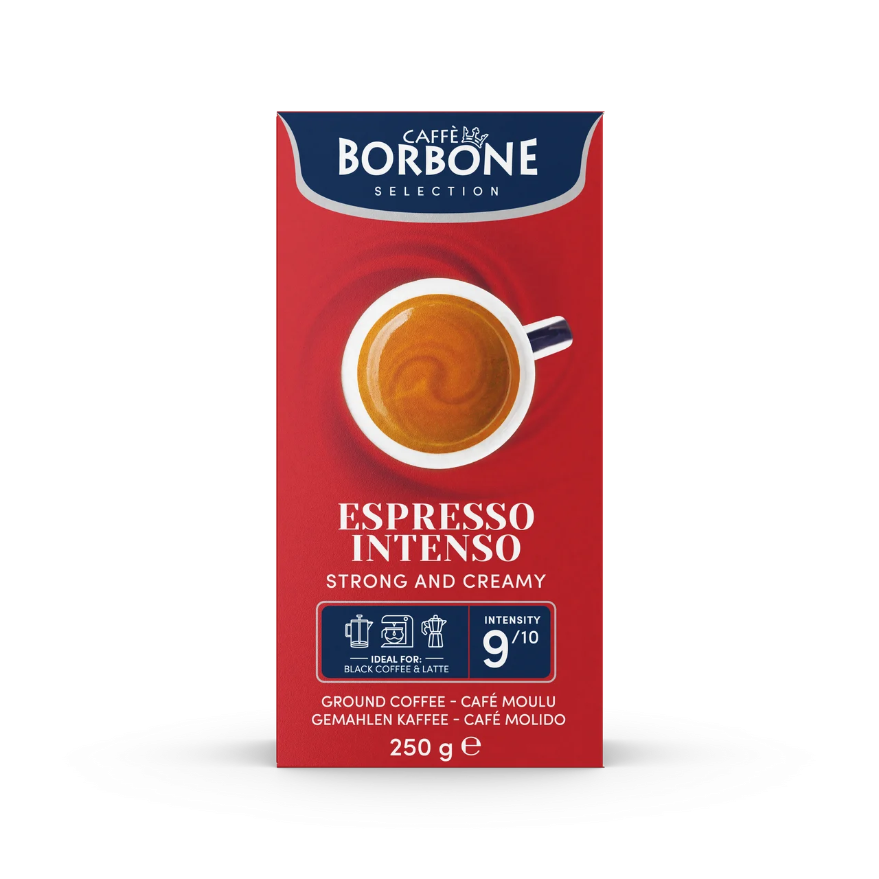 Borbone Espresso Intenso, 9/10 Intensity Ground Coffee, 8.8 oz | 250g