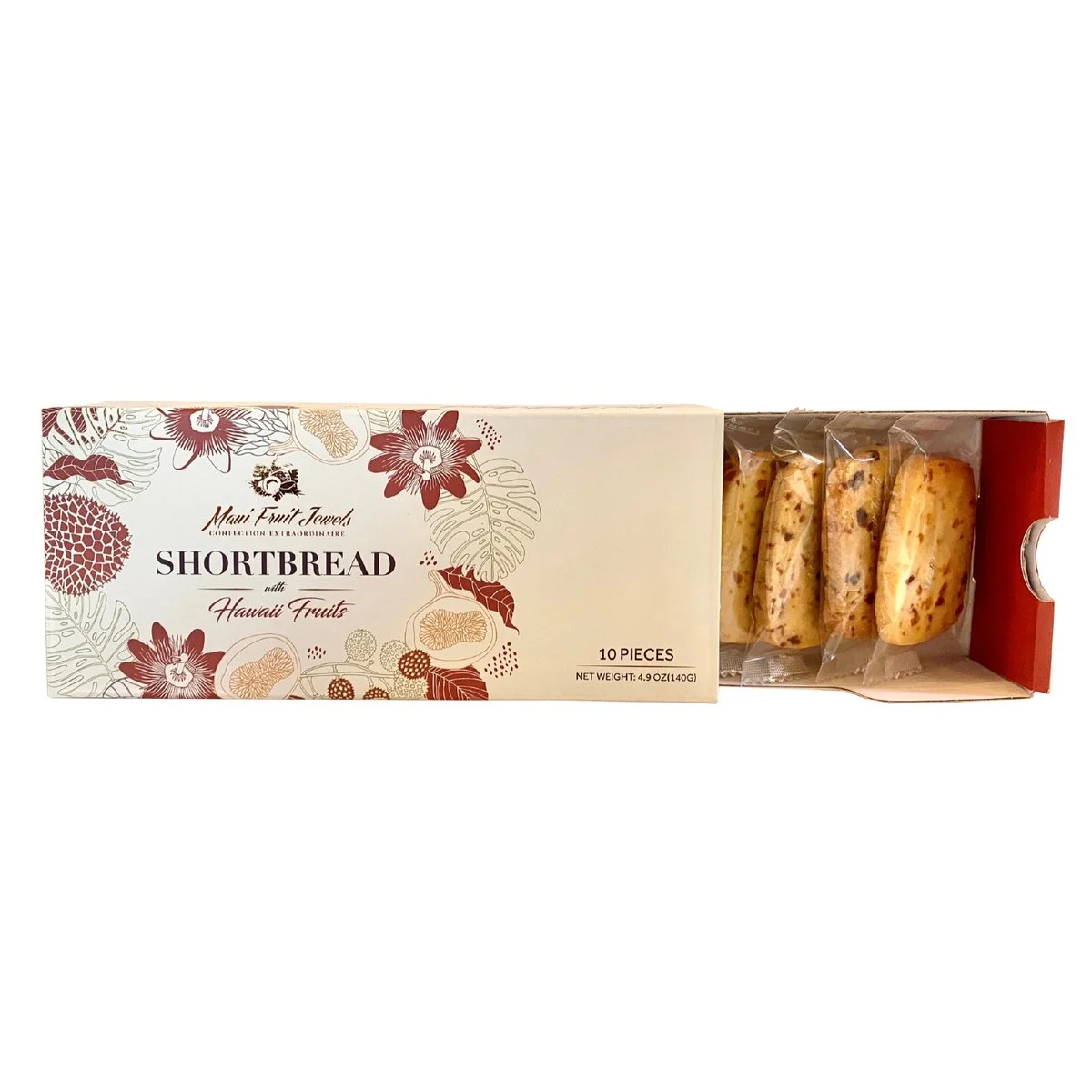 Maui Fruit Jewels 10-piece Shortbread Cookies