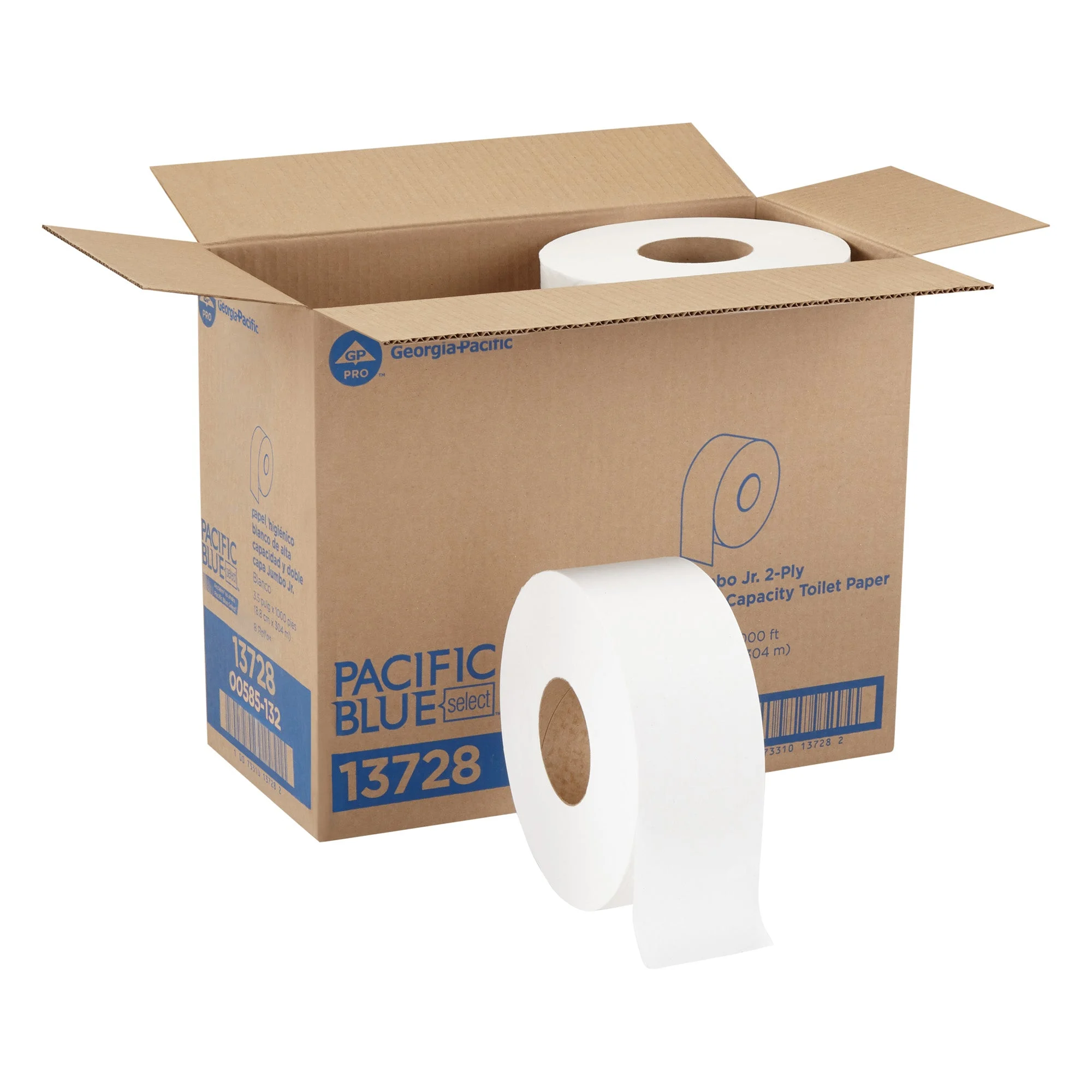 Pacific Blue Select(R) Jumbo Jr. 2-Ply Toilet Paper By Gp Pro (Georgia-Pacific) White 8Rolls Per