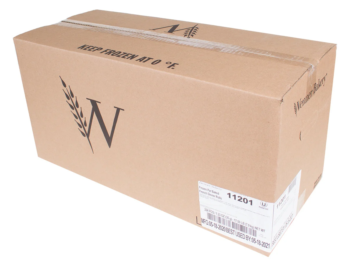 Wenner Bakery French Dinner Rolls Par Baked 1.35 Ounce Size - 224 Per Case.