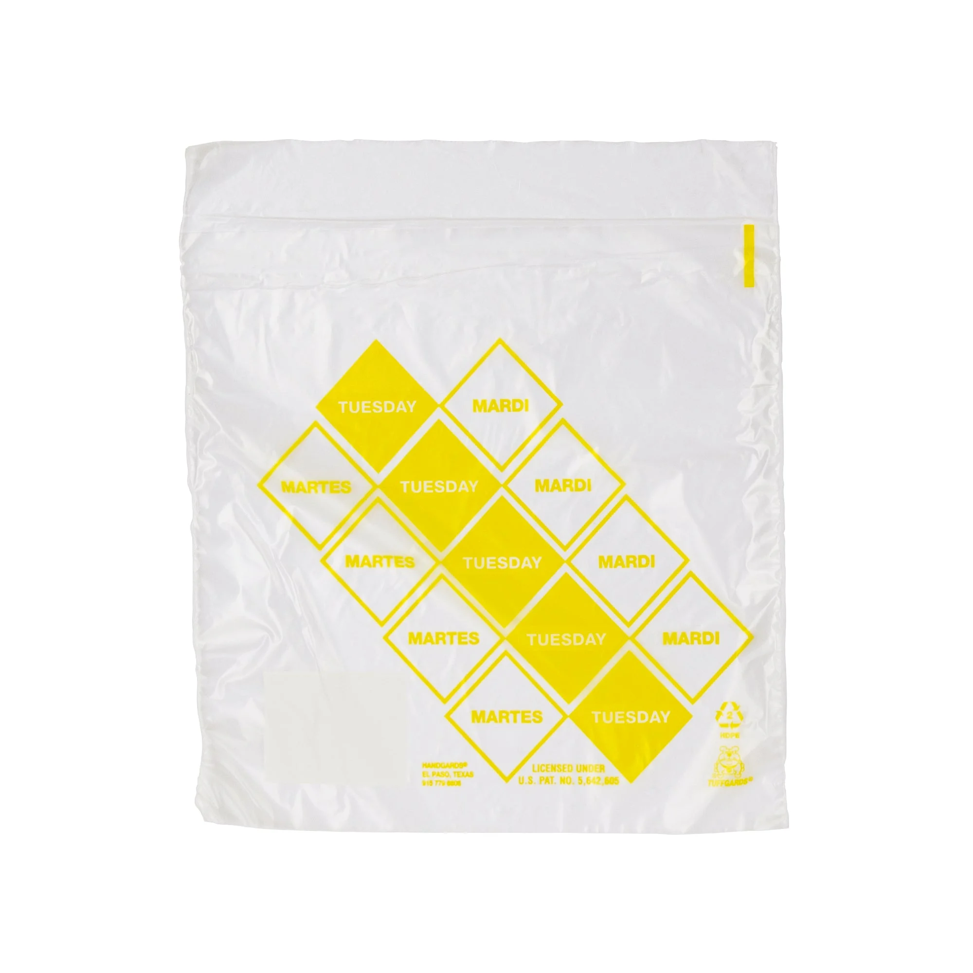 Tuffgards 2M High Density Yellow Tuesday Preportioning Bag 1 - 2000 - 2000 Ea