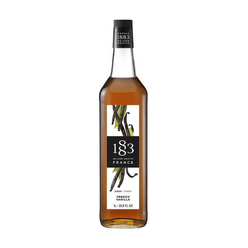 1883 Maison Routin French Vanilla Syrup Glass, 1 Liter