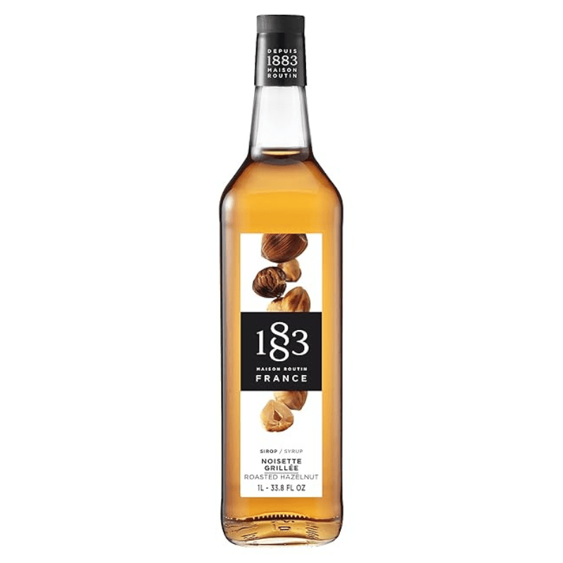 1883 Maison Routin Roasted Hazelnut Syrup Glass, 1 Liter
