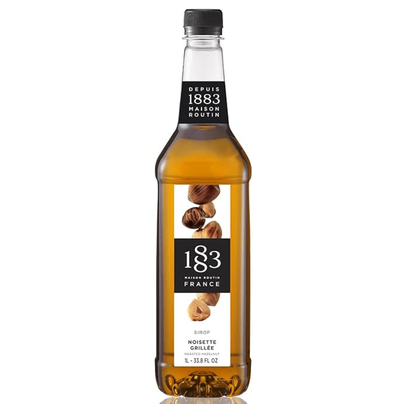 1883 Maison Routin Roasted Hazelnut Syrup Plastic, 1 Liter