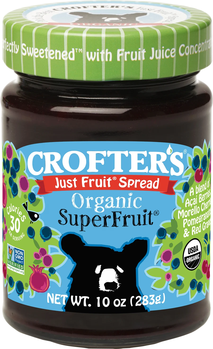 Crofters Organic Spread Fruit Superfruit 10 Ounce Size - 6 Per Case.