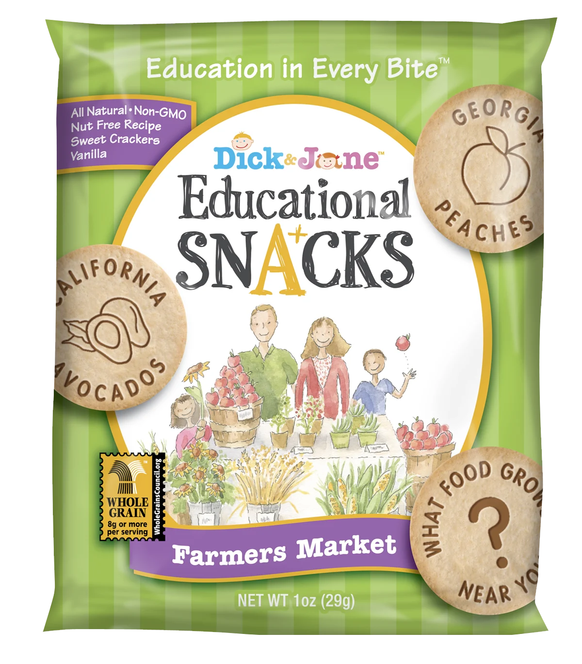 Dick And Jane Farmers Market Snacks 1 Ounce Size - 120 Per Case.