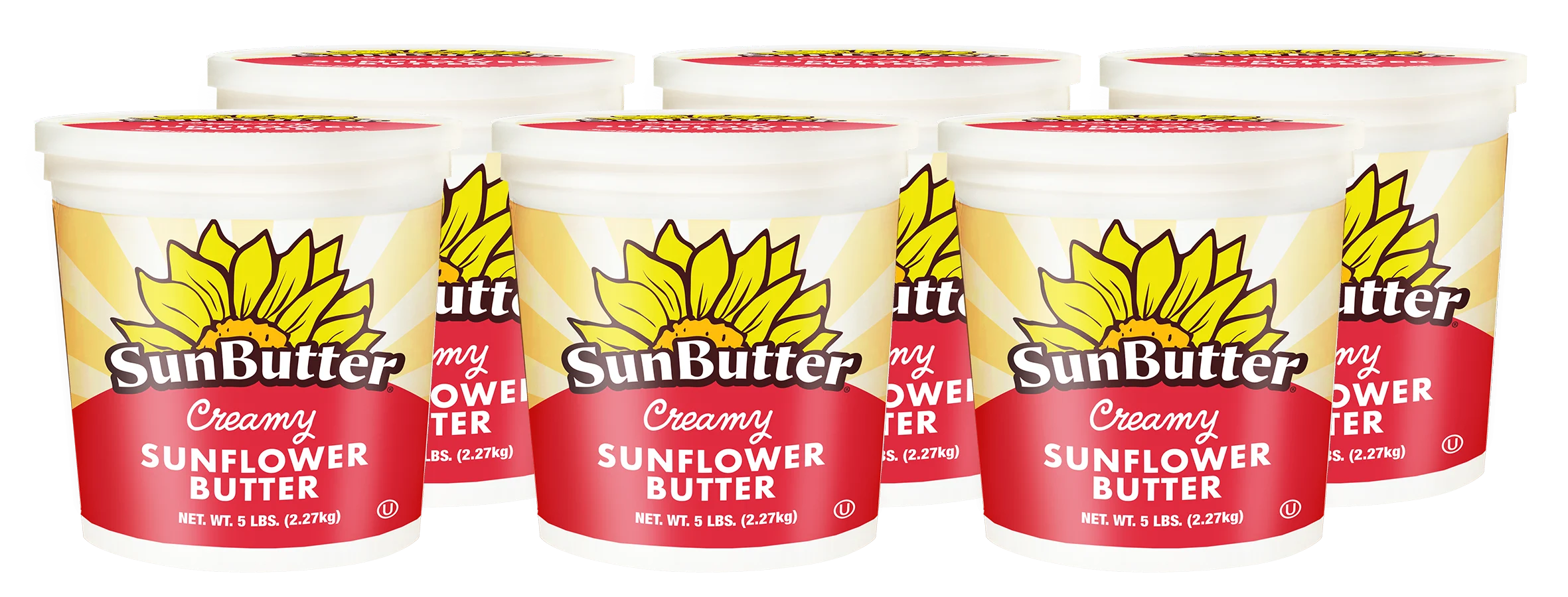 Sunbutter Creamy Tubs 5 Pound Each - 6 Per Case.