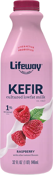 Raspberry Low Fat Kefir 32 Fluid Ounce - 6 Per Case.