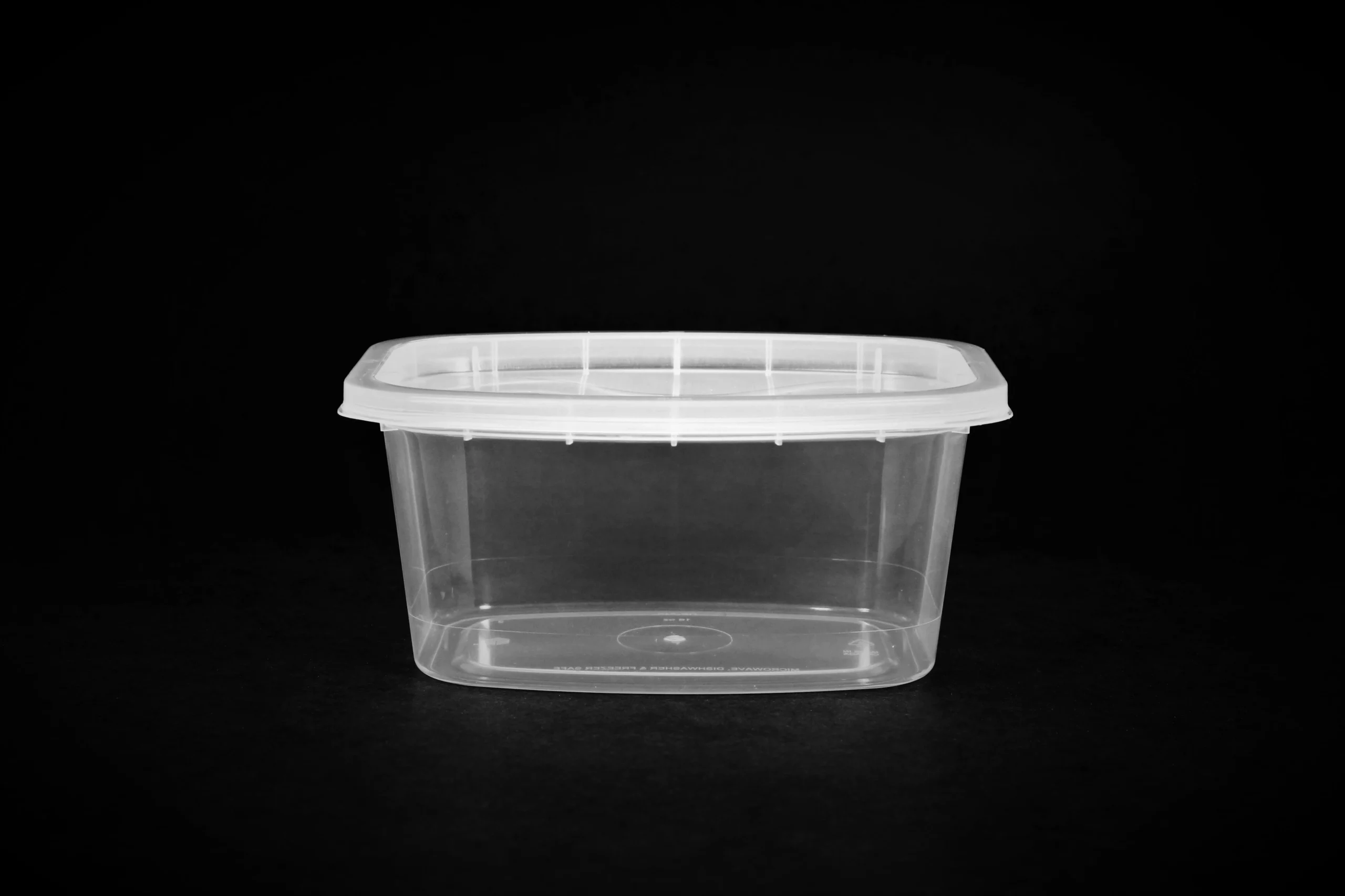 16Oz Deli Container Clear Rectangular Base.
