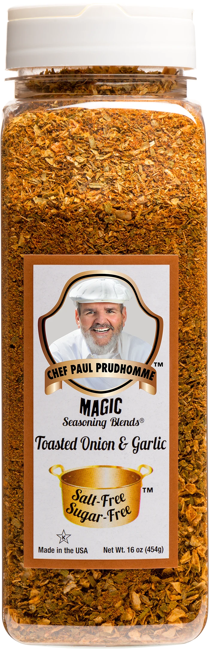 Salt Free Sugar Freetoasted Onion & Garlic 16 Ounce Size - 6 Per Case.