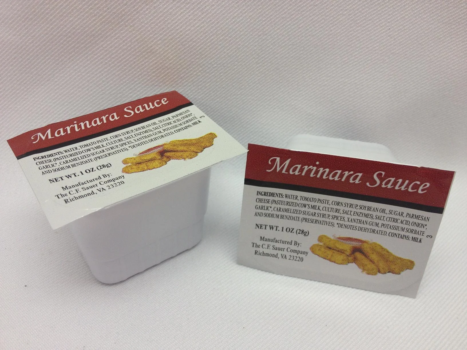 Sauce Marinara 1 Ounce Size - 100 Per Case.