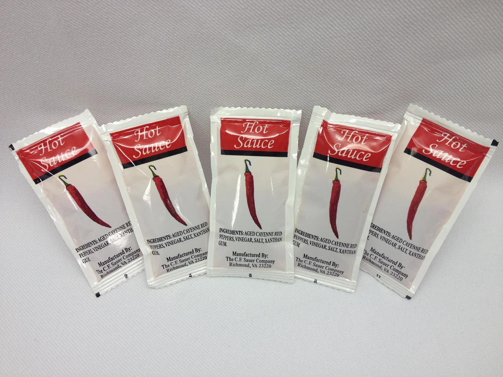 Sauce Hot Pouch 7 Grams Each - 200 Per Case.