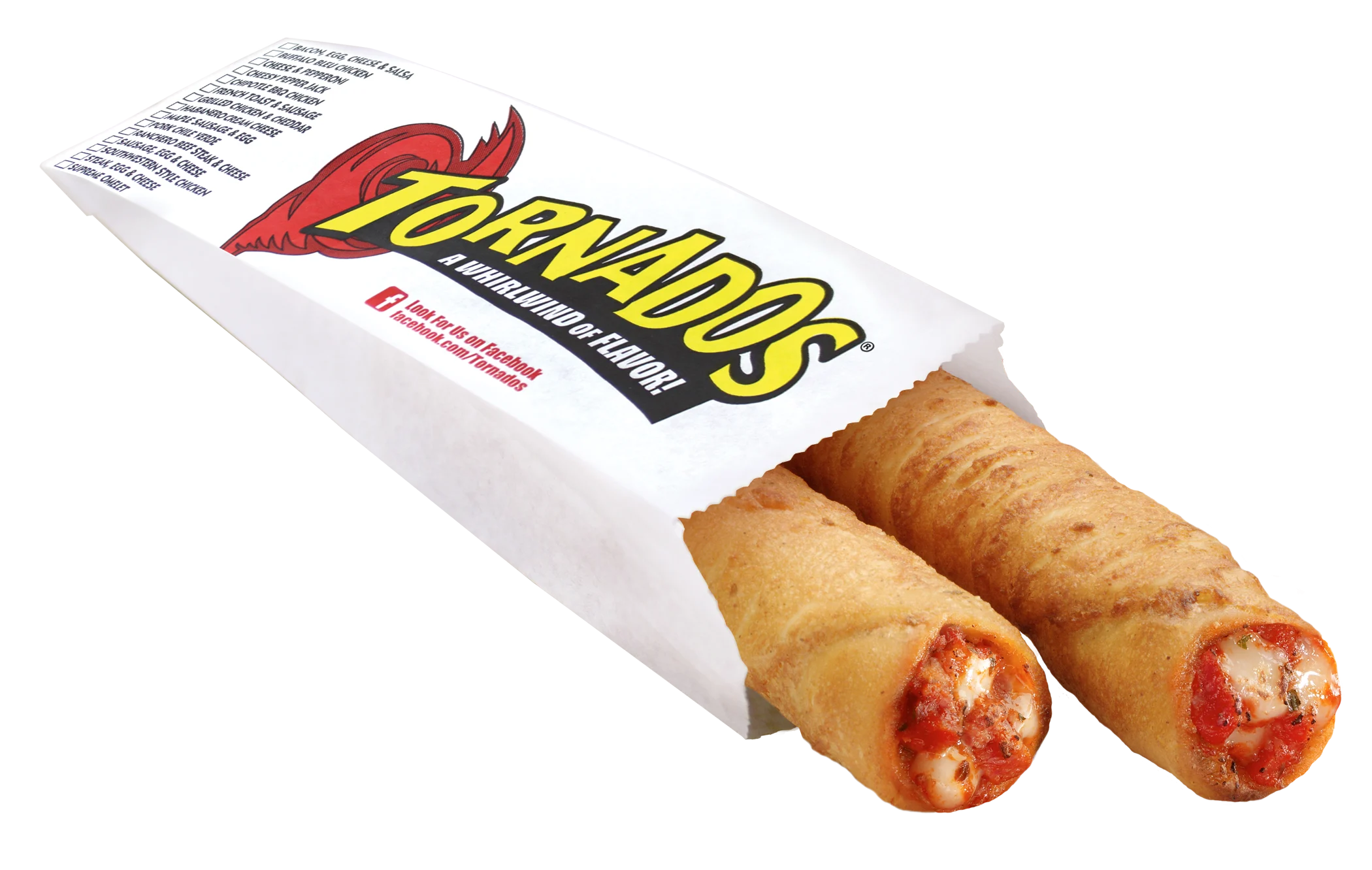 Tornados Pepperoni And Cheese 3 Ounce Size - 24 Per Case.