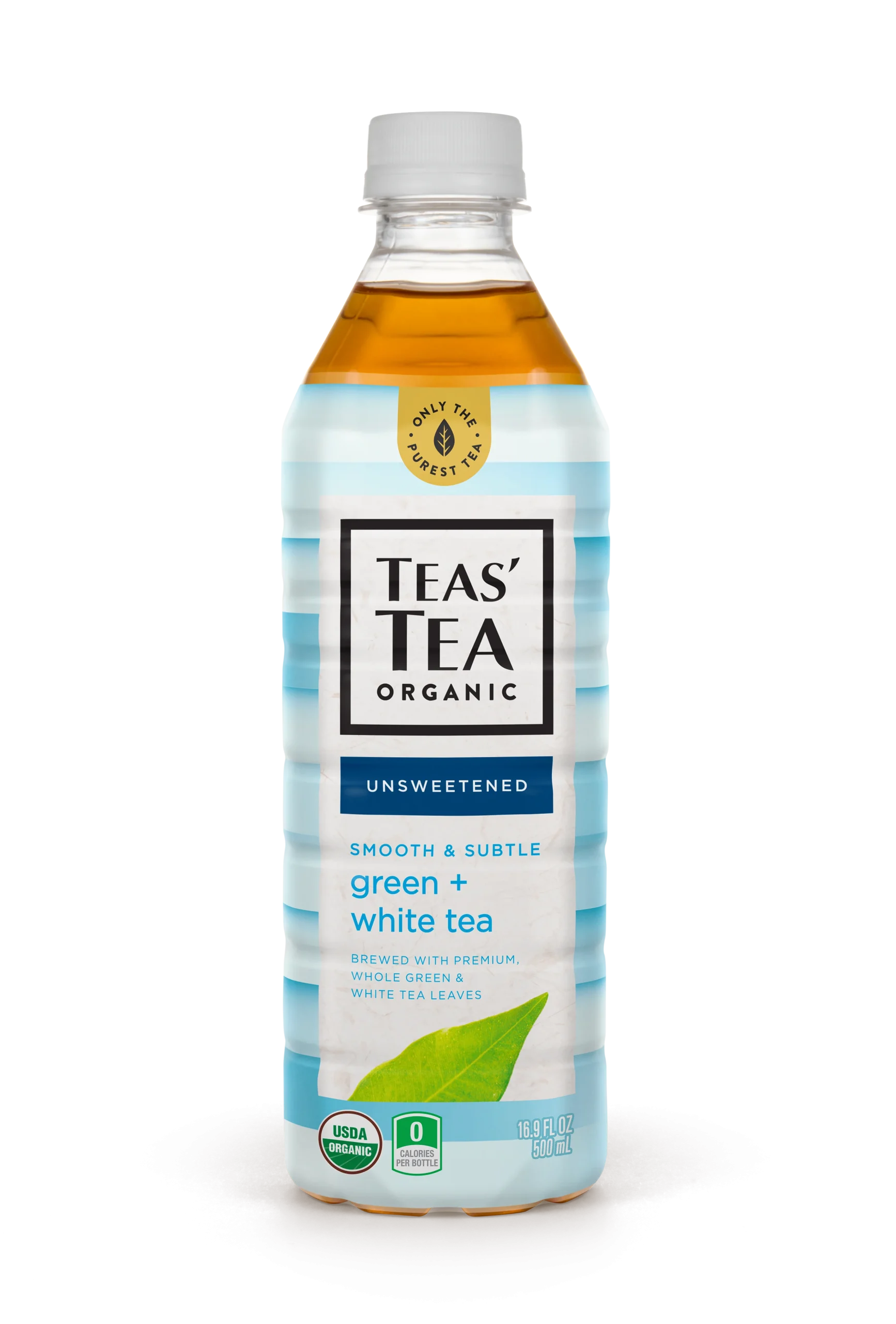 Teas' Tea Tea Unsweetened Green White 16.9 Fluid Ounce - 12 Per Case.