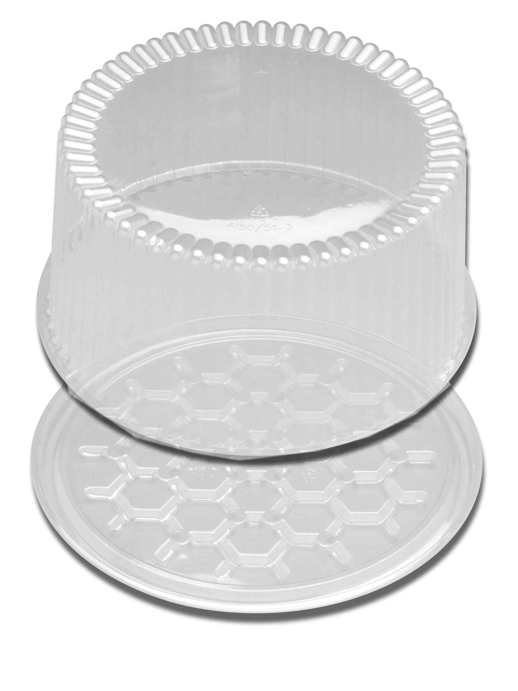11.9" Round Clear Ps Base W/ Fluted