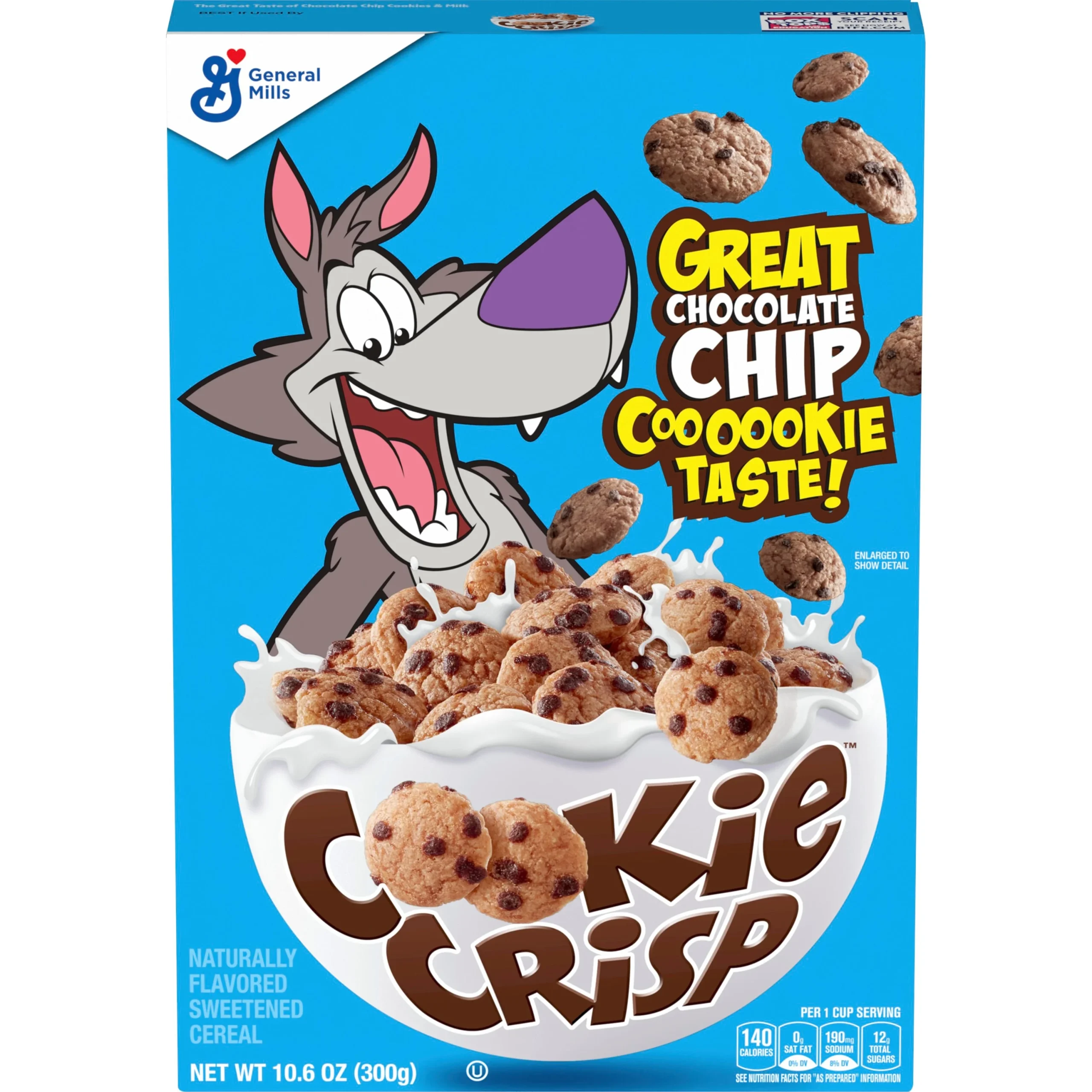 Cookie Crisp Cereal 10.6 Ounce Size - 12 Per Case.