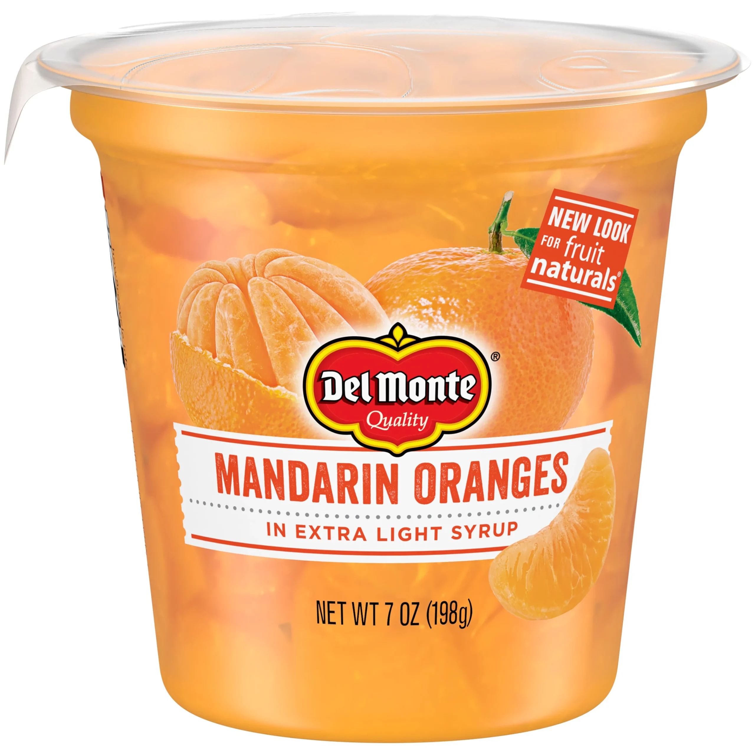Del Monte Mandarin Oranges In Extra Lightsyrup Cup 7 Ounce Size - 12 Per Case.