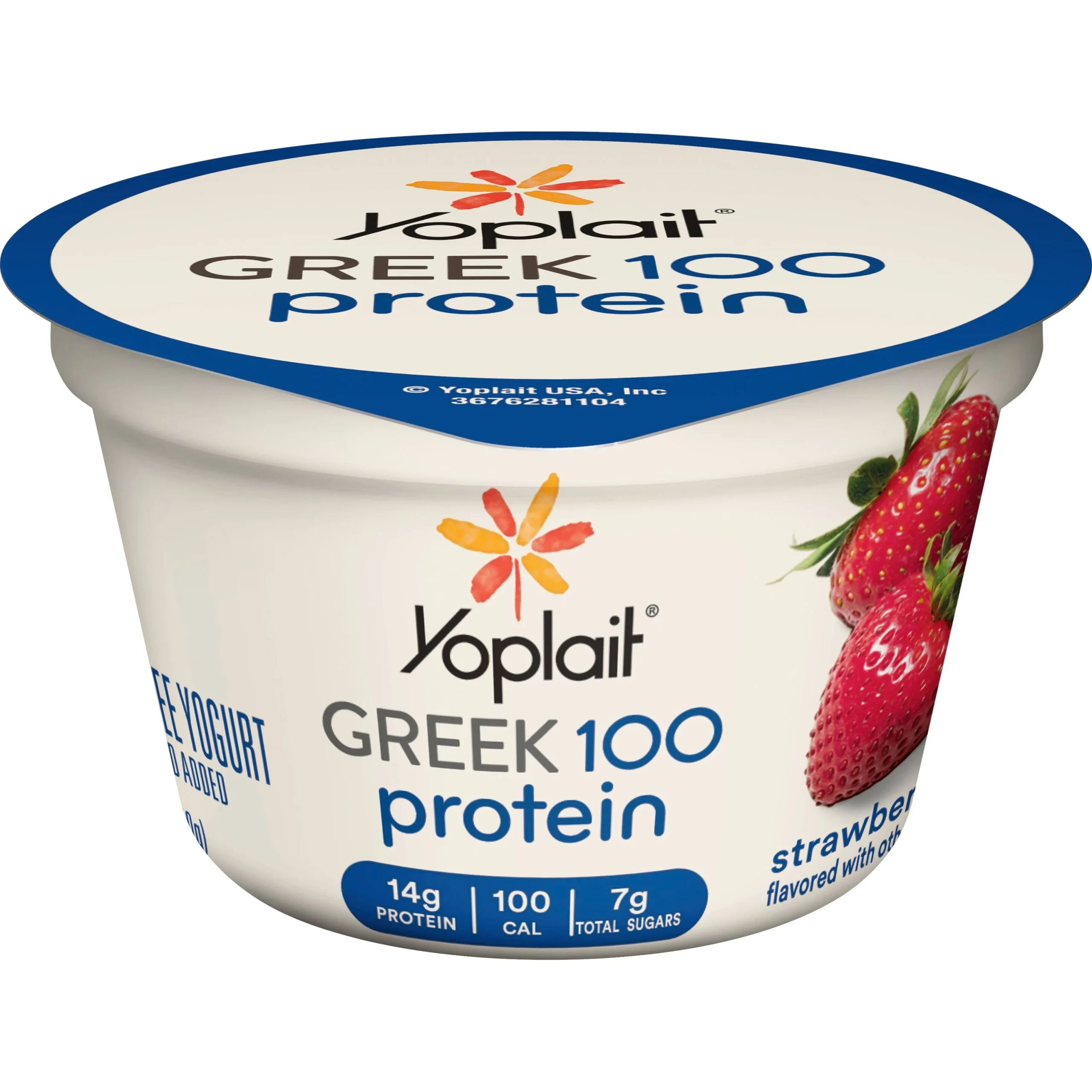 Yoplait Greek Protein Yogurt Single Serve Cup Strawberry 5.3 Ounce Size - 12 Per Case.