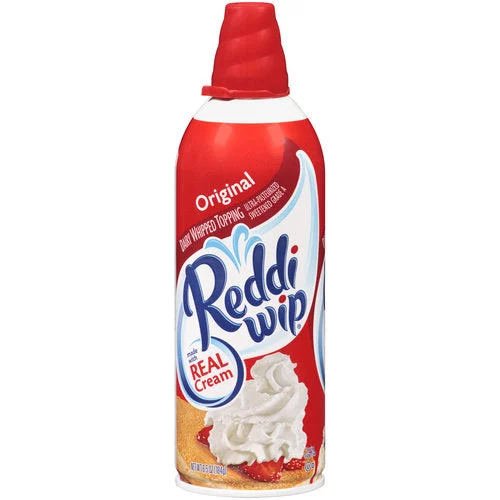 Reddi Wip Real Cream Whipped Topping 6.5 Ounce Size - 12 Per Case.