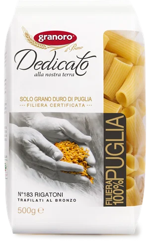 Granoro Dedicato Rigatoni Pasta, Bronze #183, 1.1lb | 500g