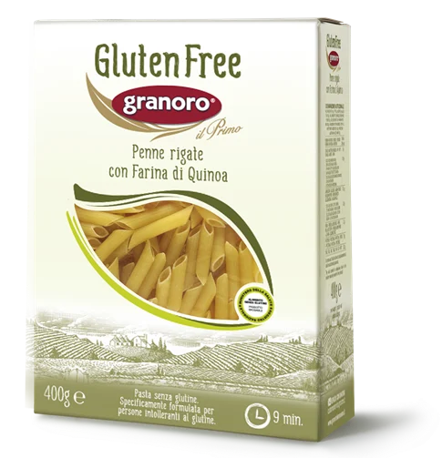 Granoro Gluten Free Penne Rigate, Rice & Quinoa Flour, #477, 14.1 oz | 400g