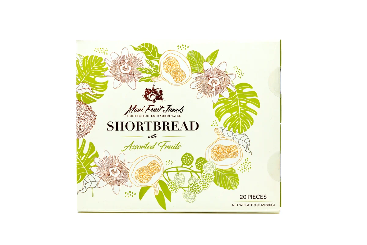 Maui Fruit Jewels 20-piece Shortbread Cookies