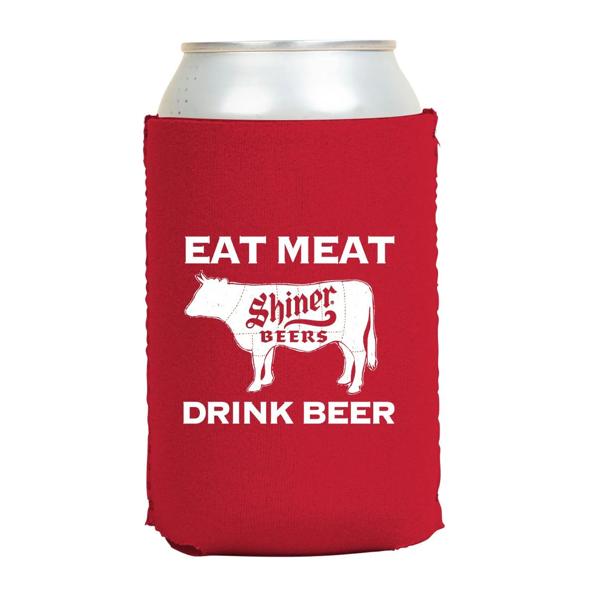 "Eat Meat Drink" Beer Koozie
