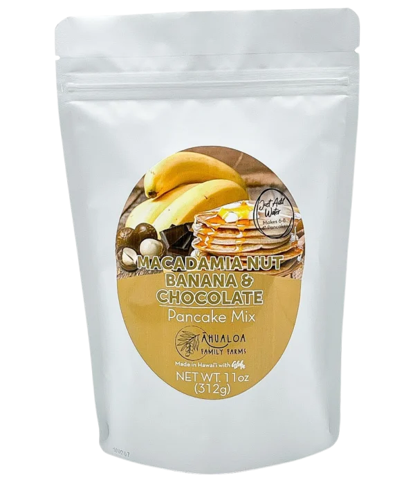 Ahualoa Farms Banana Chocolate Macadamia Nut Pancake Mix